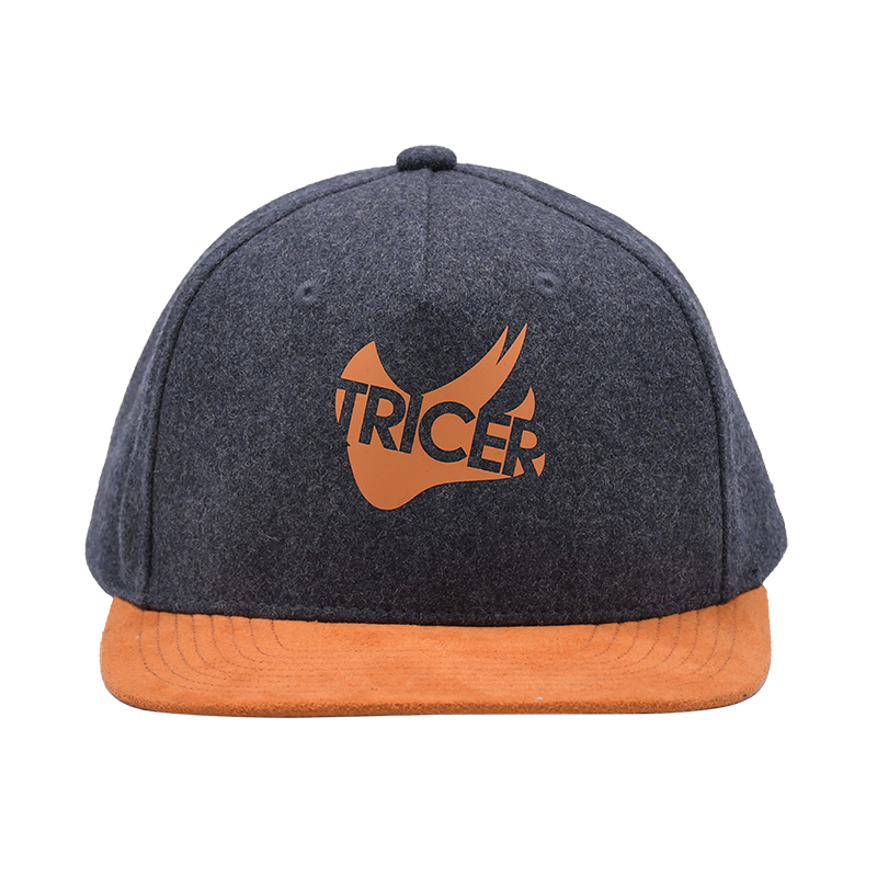suede brim snapback hat